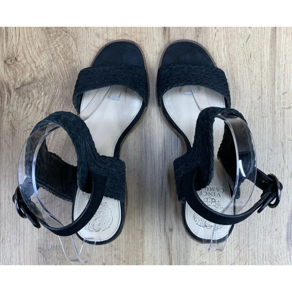 Vince Camuto Womens Kolema Block Heel Sandal Shoes Strap back Black  Size US 9M - Picture 12 of 16